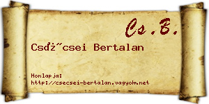 Csécsei Bertalan névjegykártya